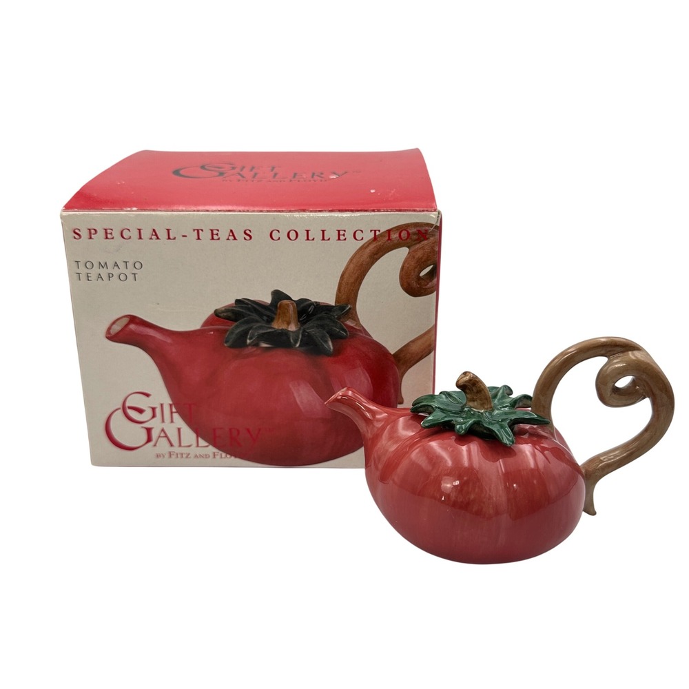 Fitz and Floyd Gift Gallery Tomato Mini Teapot Special‎ Teas Collection